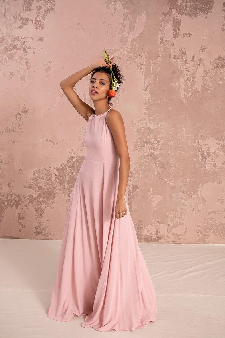 Aubrey Dress in Blush Pink