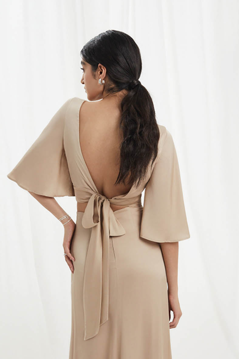Romy Top In Champagne Beige