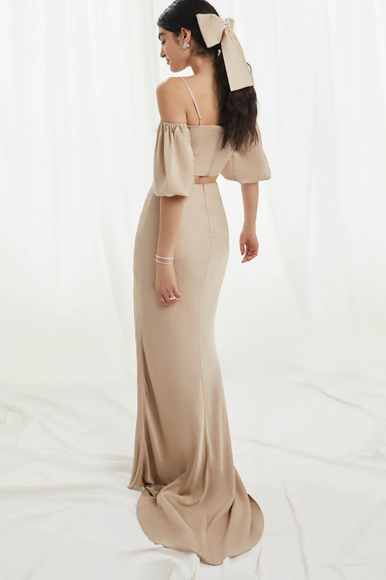 Stella Skirt In Champagne Beige