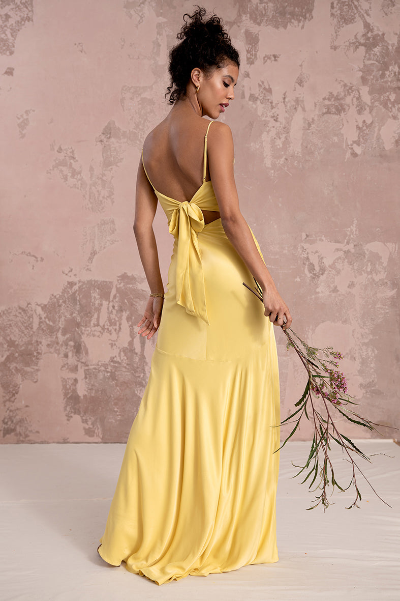 Gigi Dress in Lemon Yellow