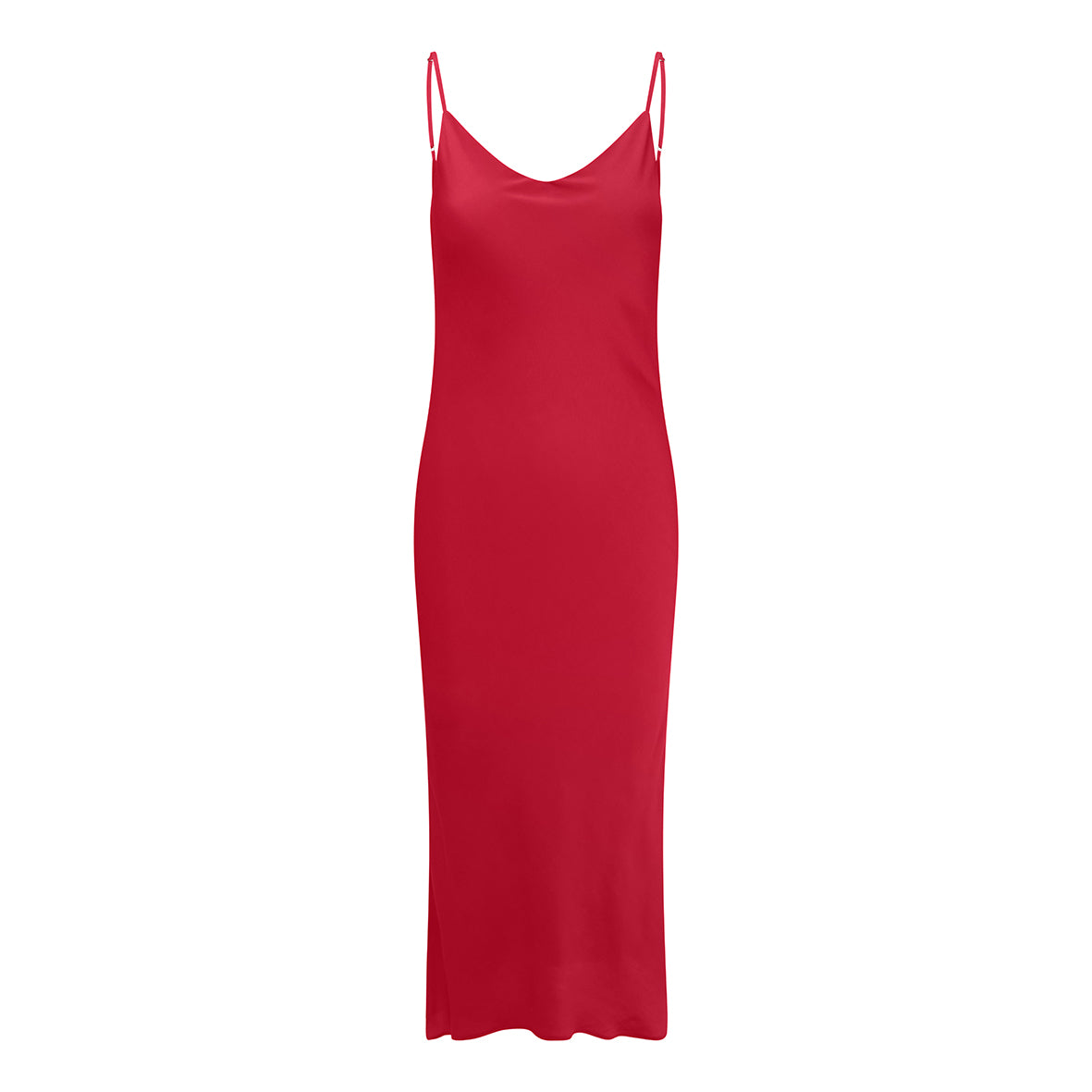 Lily Slip Dress in Tulip Red