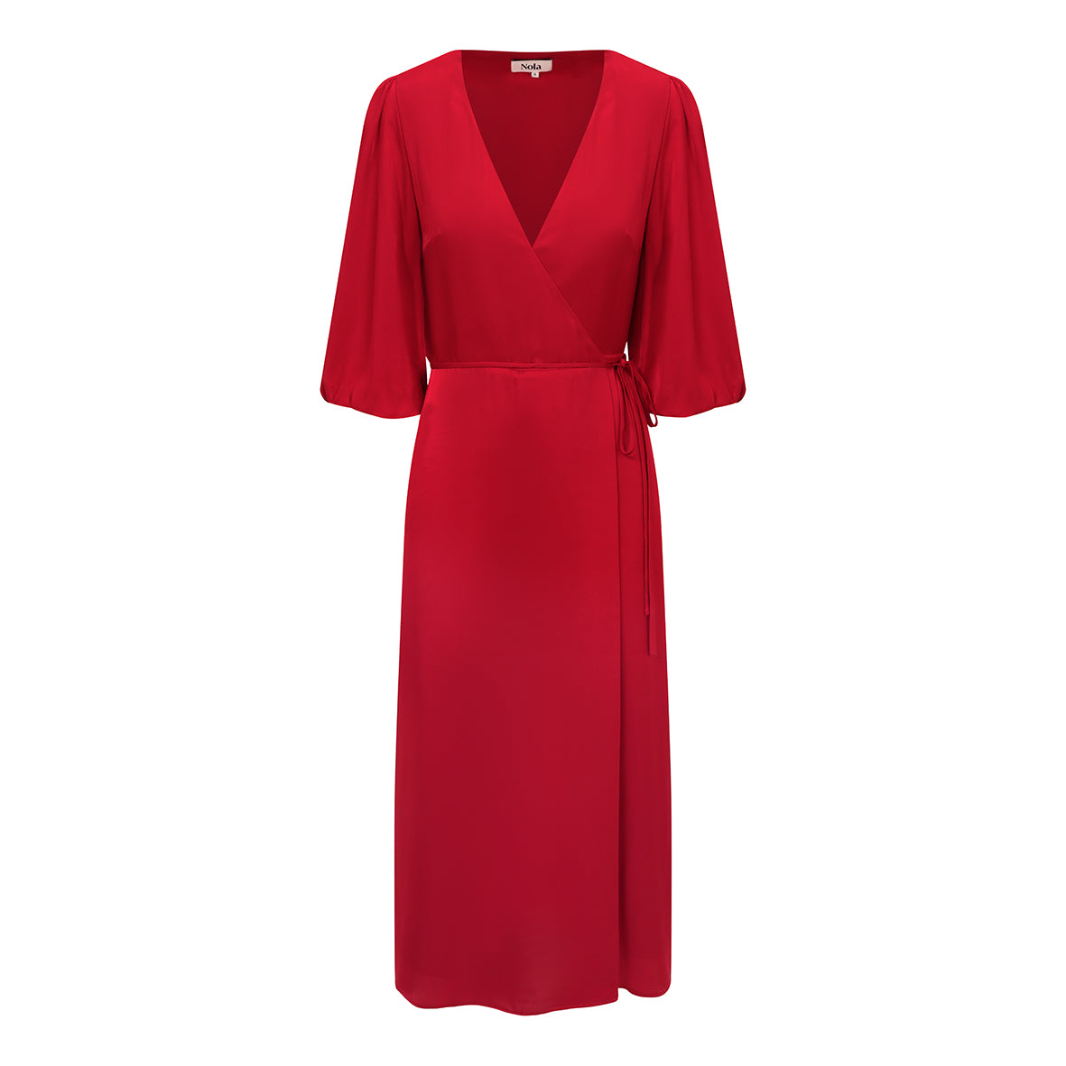 Rae Wrap Dress In Tulip Red
