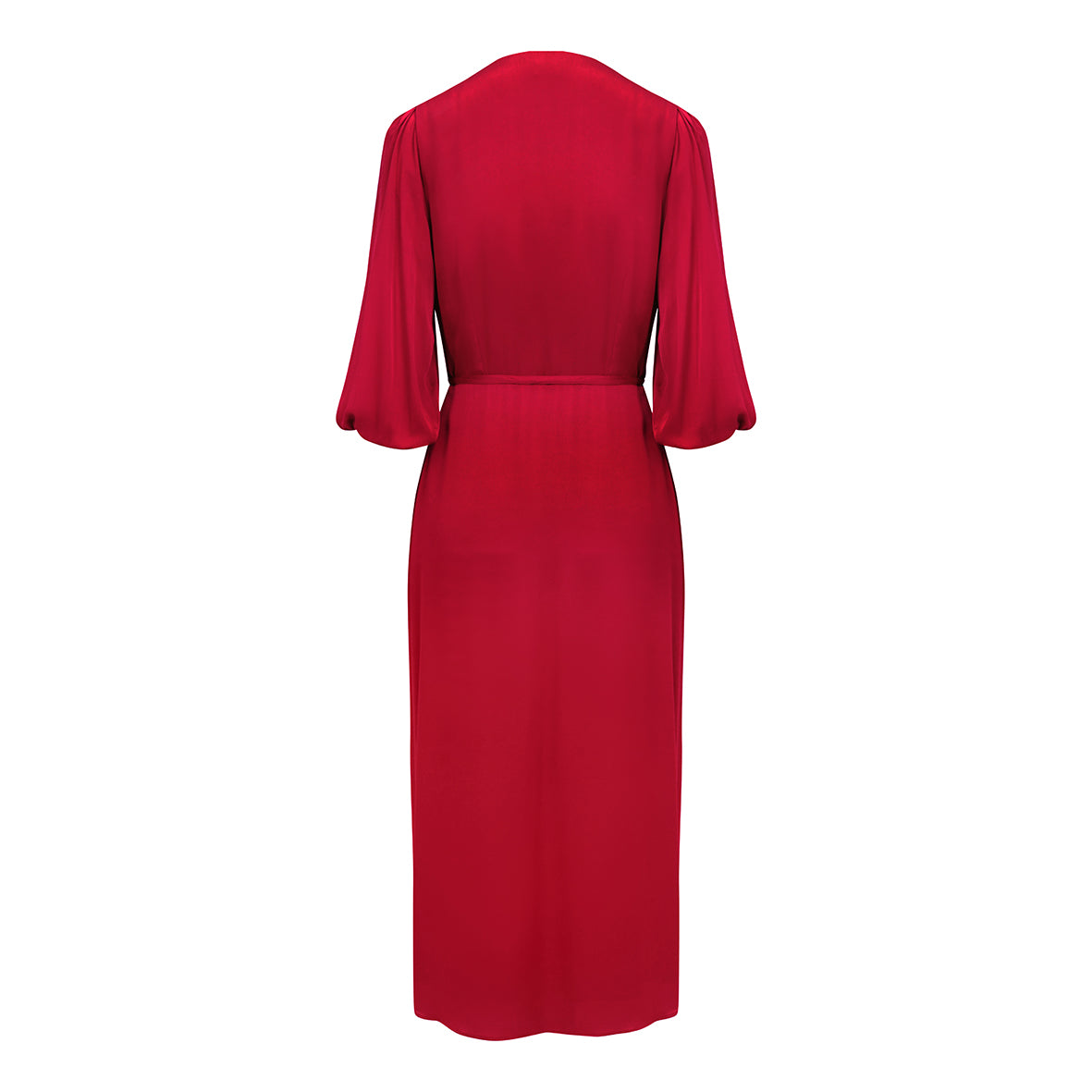 Rae Wrap Dress In Tulip Red