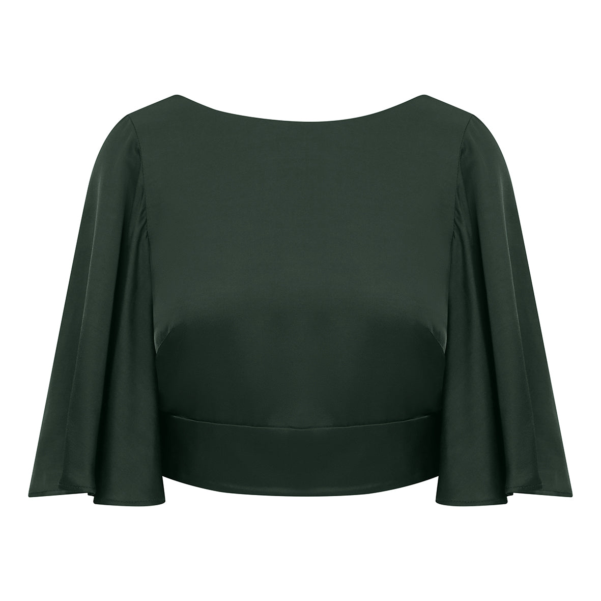 Romy Top In Deep Forest Green