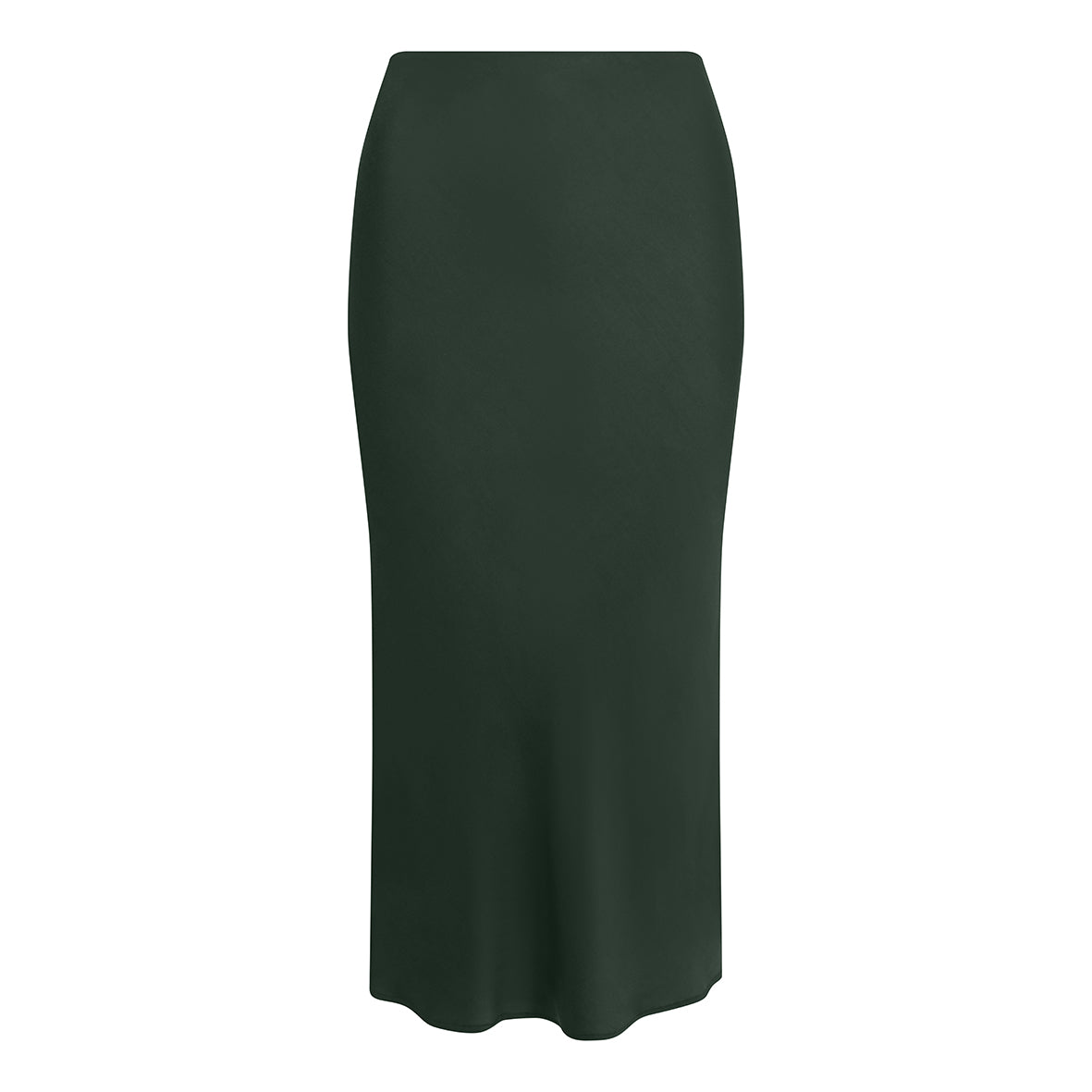 Seren Midi Skirt In Deep Forest Green