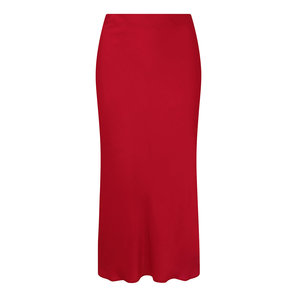 Seren Midi Skirt In Tulip Red