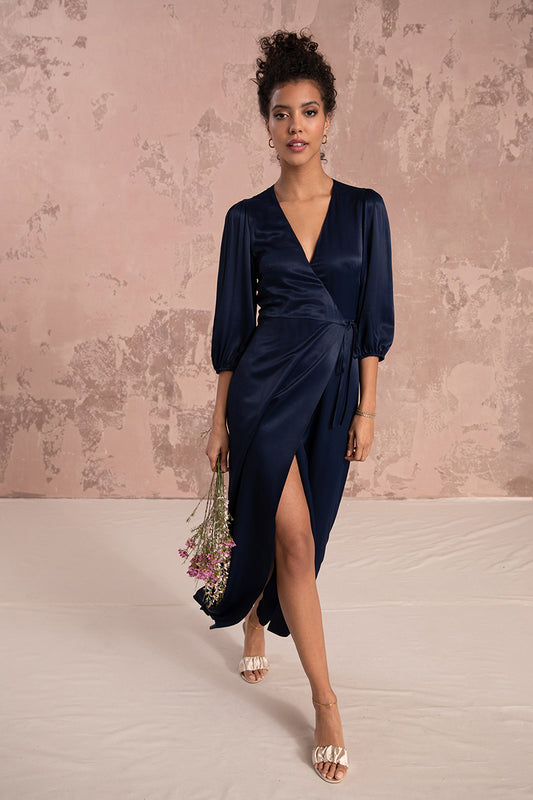Rae Dress in Midnight Blue