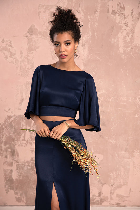 Romy Top In Midnight Blue